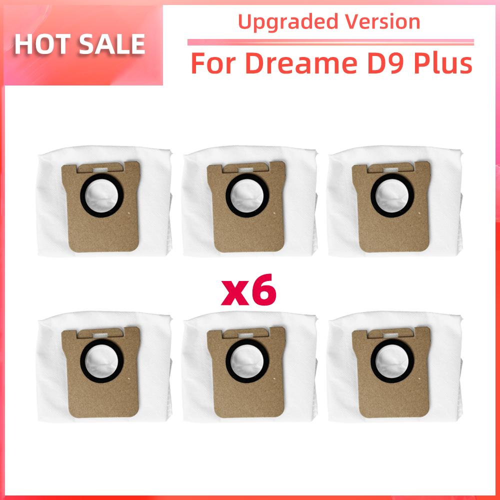 Compatible for Dreame D9 Plus Robot Vacuum Main Side Brush HEPA Filter Mop Pads Dust Bags Replacement Spare Parts Accessories