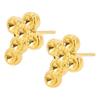 Fashion Ear Studs Gold Color Sun Heart Flower Stainless Steel Earrings For Women Men Accessories Ear Jewelry Fit DIY Rhinestone
