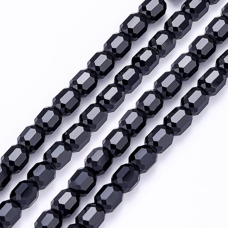 8mm Glass Column Beads Crystal Barrel Faceted Loose Spacer Craft Beads for Bracelet Necklace Earring Wind Chime Jewelry Making