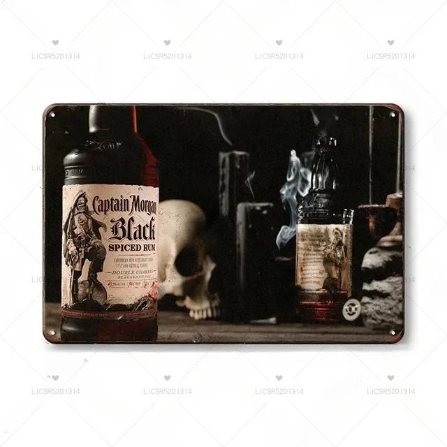 

Vintage Drinking Rum Captain Morgan Tin Signs Posters Wall Decor Retro Metal Sign Havana Club Bacardi Kraken Plaque Bar Kitchen 20x30cm（7.8x11.8inch）