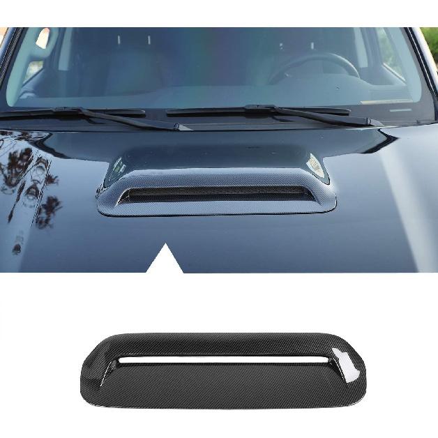 JeCar Carbon Fiber Hood Scoop Vent Cover Trim for 2010-2023 Toyota 4Runner TRD Pro TRD Off-Road Carbon Fiber Grain