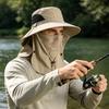 Waterproof Breathable Fishing Hat Wide Brim Sun Cap with Neck Flap Summer Outdoor Hat for Hiking Camping Gardening Beach Cycling