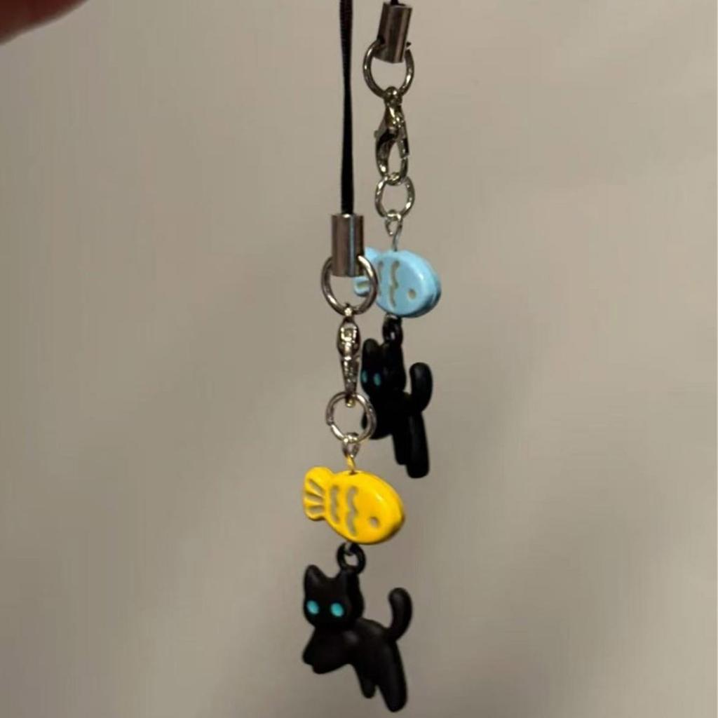 Multipurpose Handmade Beaded Cats Charm Lovely Phone Strap Stylish Accessory Portable for Fashionable Decoration