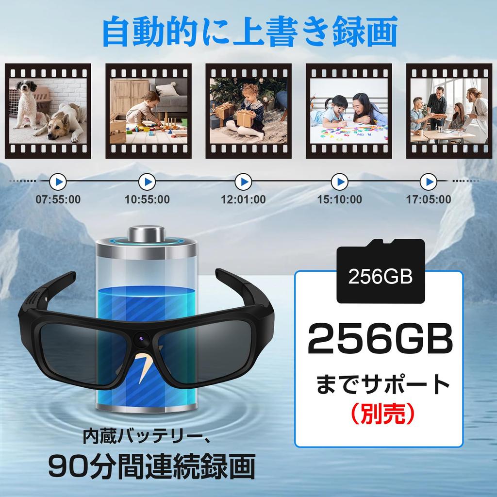 Video Wearable Mini Action Wide IP55 Easy 256GB Overwrite Vlog Driving Outdoor Japanese Instruction Manual Included 4K ResolutionMini Camera,
