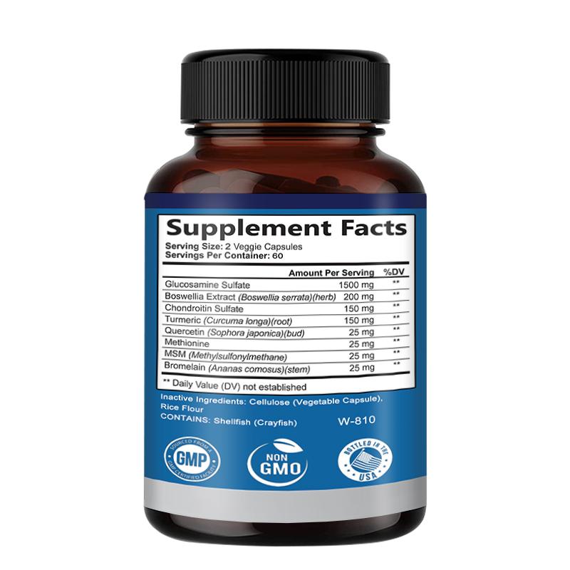 Glucosamine Sulfate 1500 Mg Boswellia Extract 200 Mg 120 Capsules Per Bottle