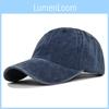 Premium Pure Color Washed Baseball Cap Adjustable Size Round Top Curved Brim Hat Summer Sun Hat Cotton Material