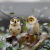 4pcs Barefoot Owl Moss Micro Landscape, Creative Green Plant Decoration Ornaments, Fresh Gifts For Friends