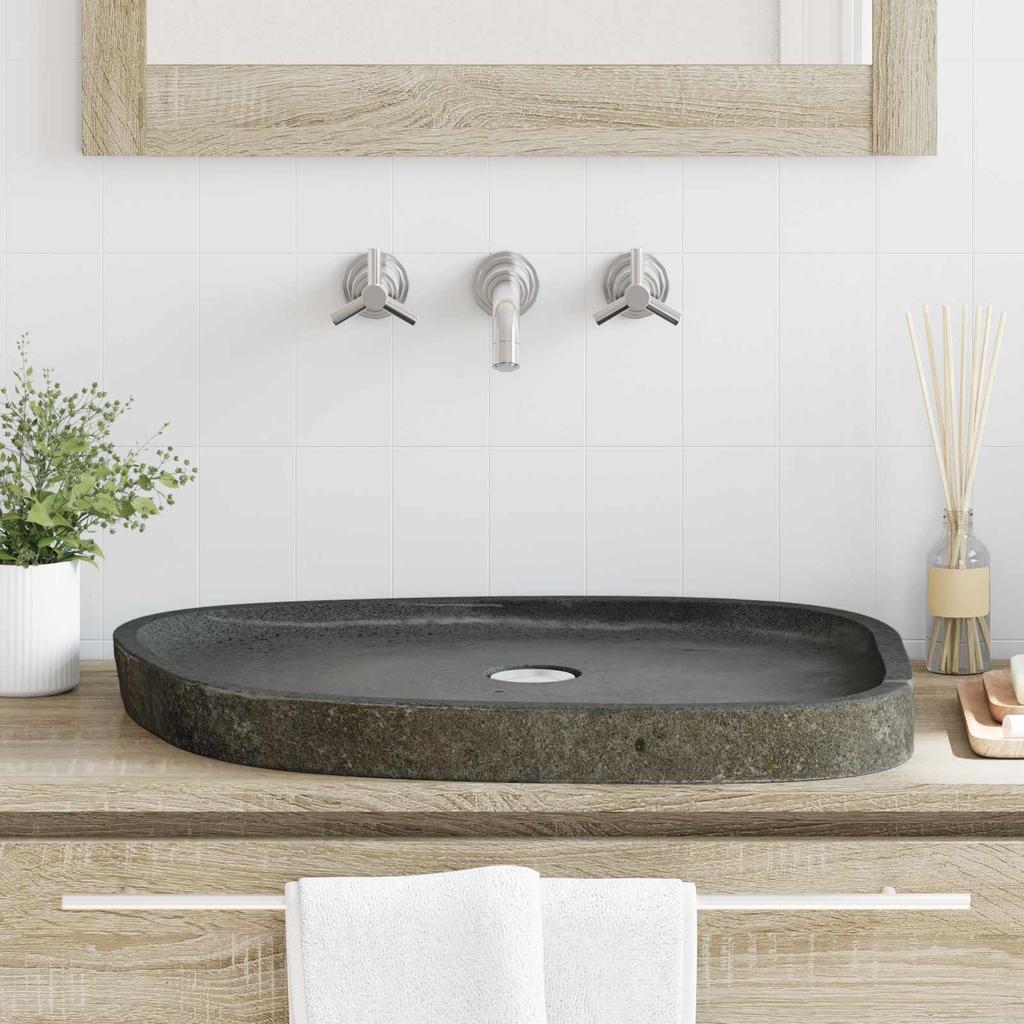 Wash Basin Grey 65 X 50 X 6 Cm River Stone
