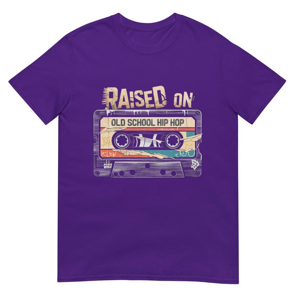 Raised On Old School Hip Hop Tshirt Cassette Graffiti Rap Tshirt