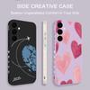Creative Heart Pattern Case For Samsung Galaxy S26 S25 Ultra S24 S23 S22 Plus S21 FE A15 A16 A17 A35 A36 A54 A55 A56 5G Soft Cover