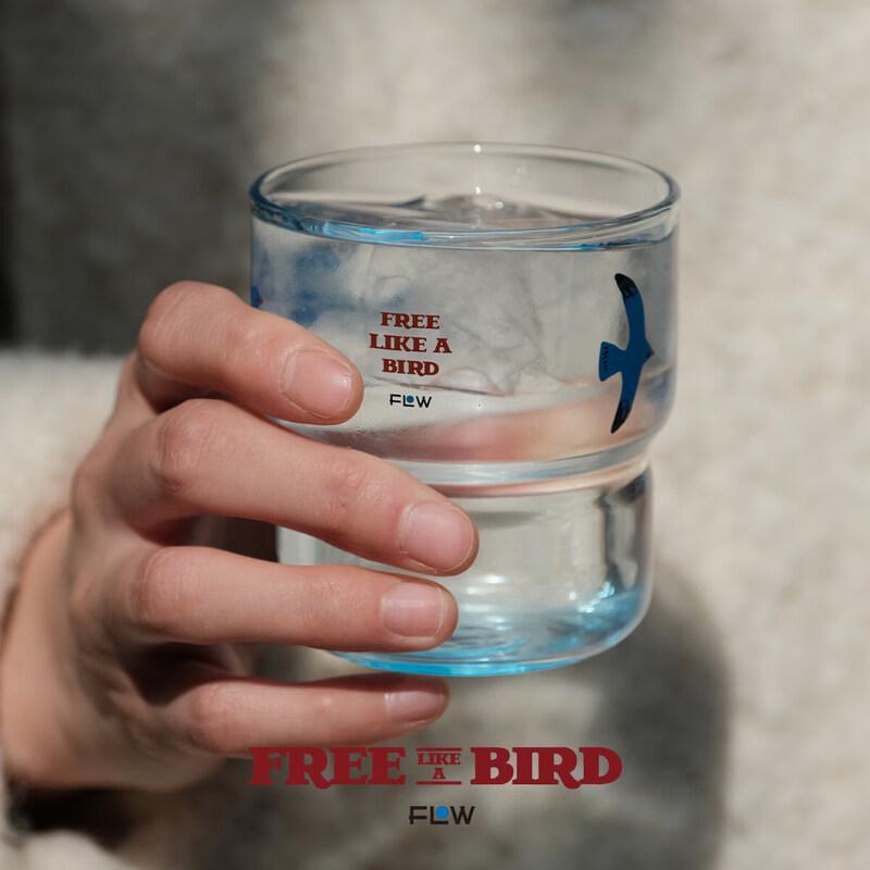 Chixing Free Bird Blue Glass Cup
