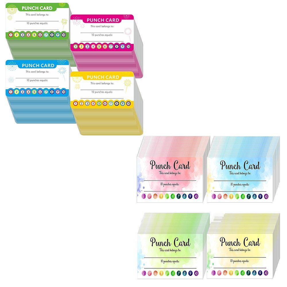 

Бумажные награды за стимулирование поведения 1,97*3,54 дюйма, офис перфокарт вознаграждения карты лояльности бизнеса