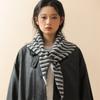 Knitted Scarf Women 100% Wool Winter Warm Scarves Bright Stripe Design Thickened Shawl Soft Triangle Pashmina Neck 2025 NEW