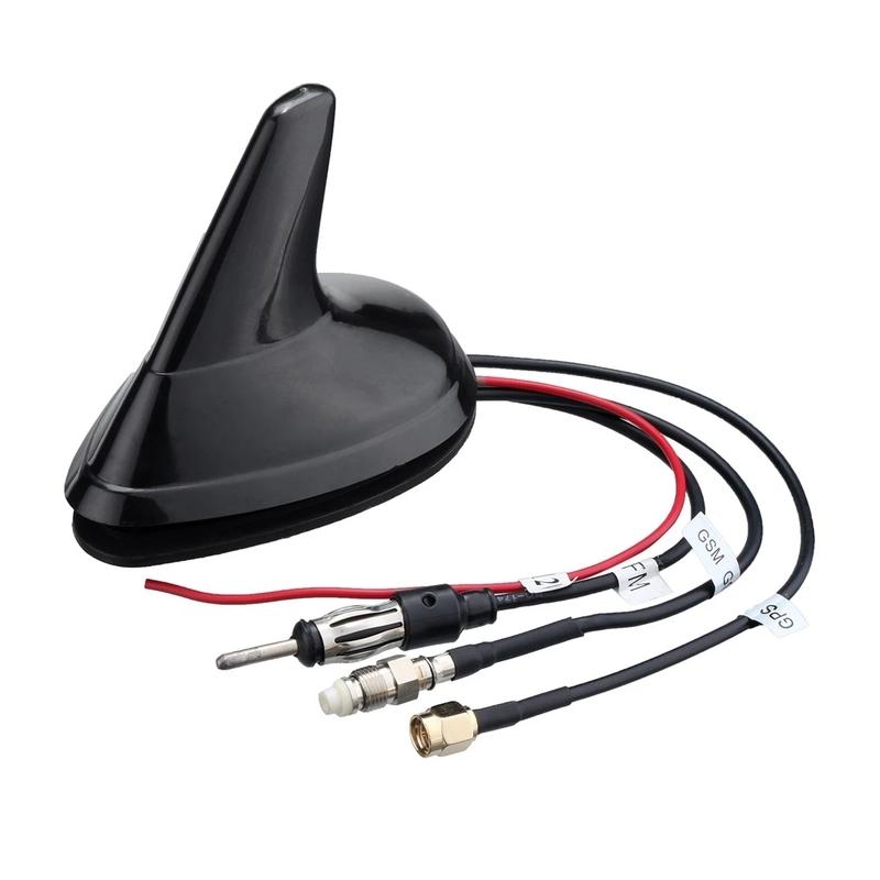 4 In 1 Car Shark Fin Roof Antenna Aerial FM / AM / GPS / GSM Exterior Parts Auto Decoration Accessories Universal
