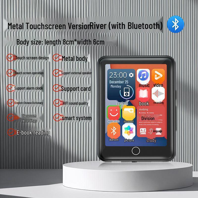 Portable Bluetooth MP4 Player with Touchscreen for High School Students - E-Book Reader & Music Player
