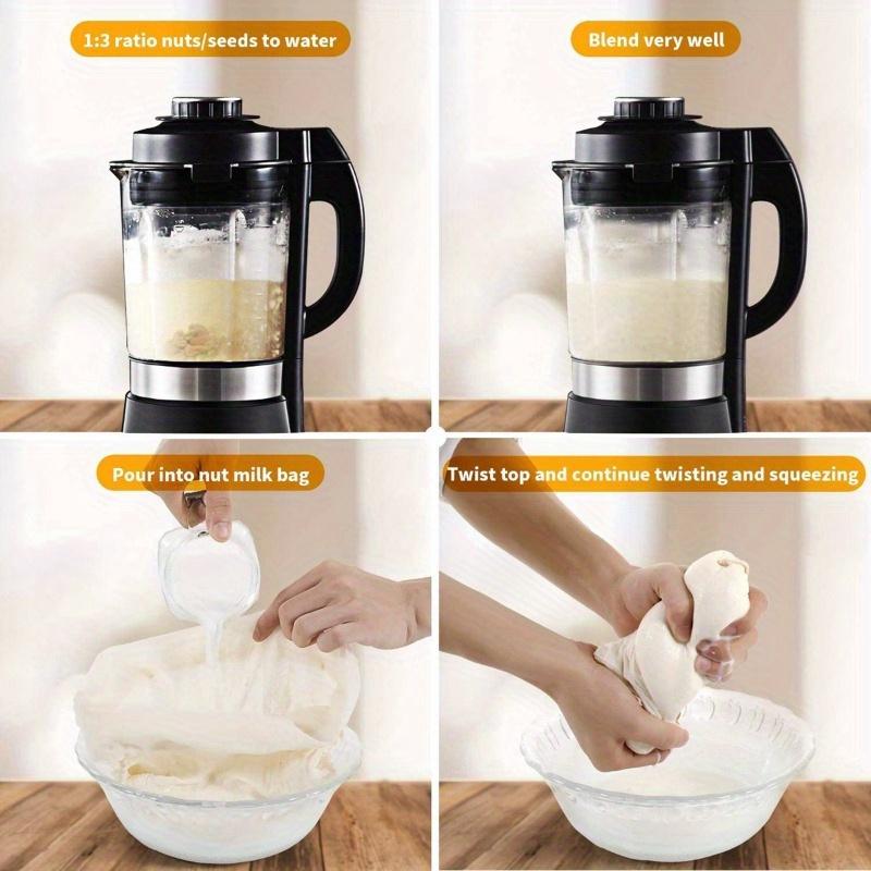 3Pcs/sets Reusable Cheese Bag, Used for Filtering Coffee Filters, Mesh Bags, Squeezable Natural Filtering Nut Milk Filter Bags