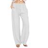 Pantaloni casual confortabili de vară pentru femei, pantaloni largi drapați