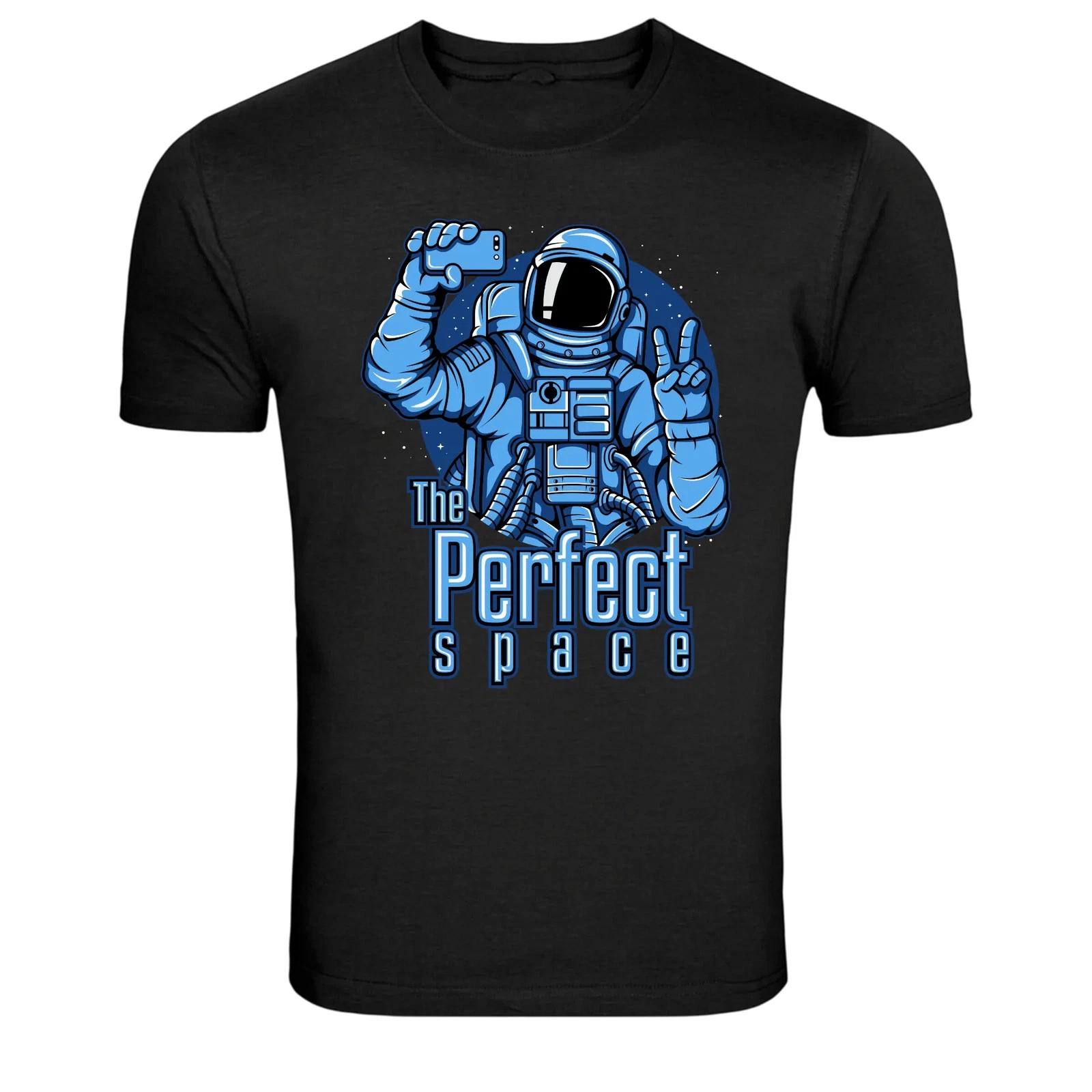 Perfect Space Astronaut Selfie Galaxy Funny T-Shirt S