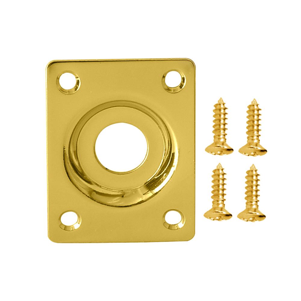 Electric Guitar Bass Output Square Socket Plate - Metal Iron Jack Receptacle