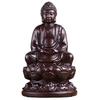 Sandalwood Wood Carving Sakyamuni Buddha Ornament Office Home Furnishing Home Desktop Decorative Ornaments Solid Wood Statue