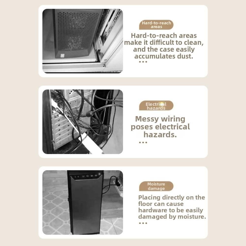 Adjustable Computer Host Bracket Telescopic Mobile Base Bracket Chassis Tray  Desktop Household