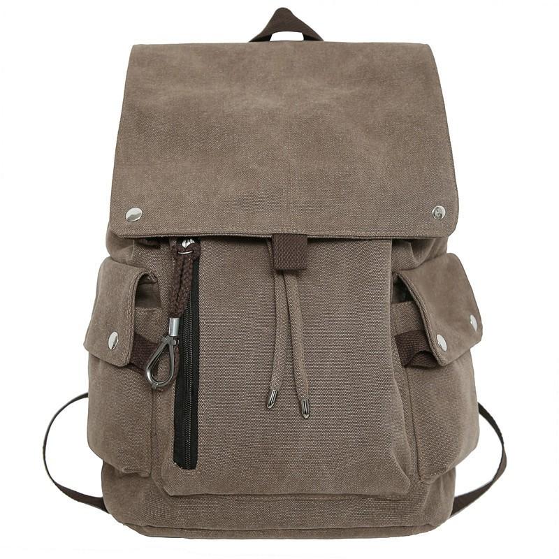 

Hong Kong Style Fashionable Backpack Men 2024 New Retro Student Large-capacity Schoolbag Women Cross-border Light Travel коричневий