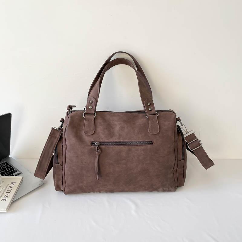 Stilvolle Wildleder Reisetasche Damen Mehrzweck-Tragetasche mit verstellbarem Schultergurt und Modischem Design