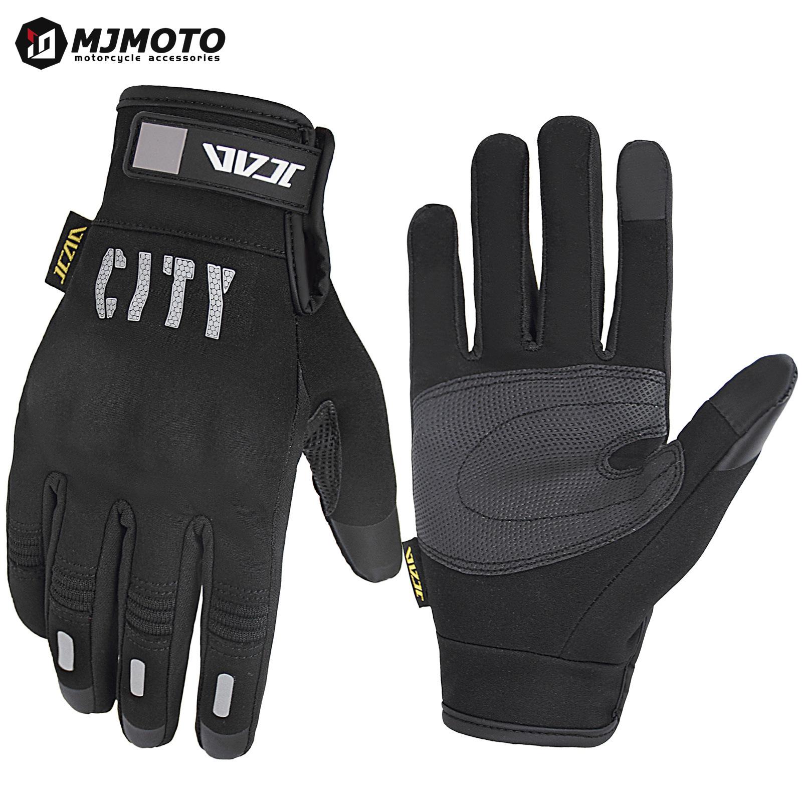 Men s and women s waterproof and non-slip pink gloves Universal anti-drop locomotive racing gloves S