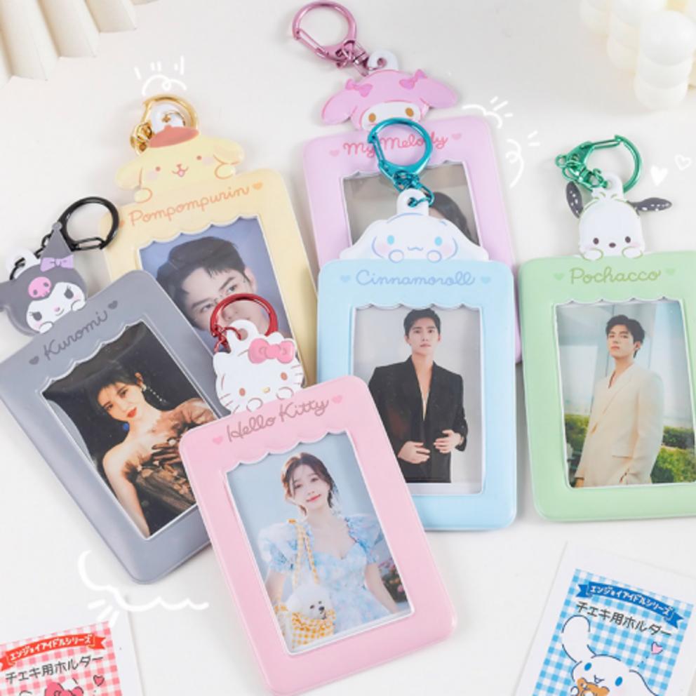 1+1 Poca Holder Poca Photocard Holder Case Keyring Key Holder Bag Keychain Hill Flow