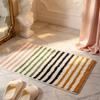 Tappetino da Bagno Assorbi Acqua ad Asciugatura Rapida Stile Giapponese e Coreano - Zerbino Rettangolare a Strisce Resistente allo Sporco