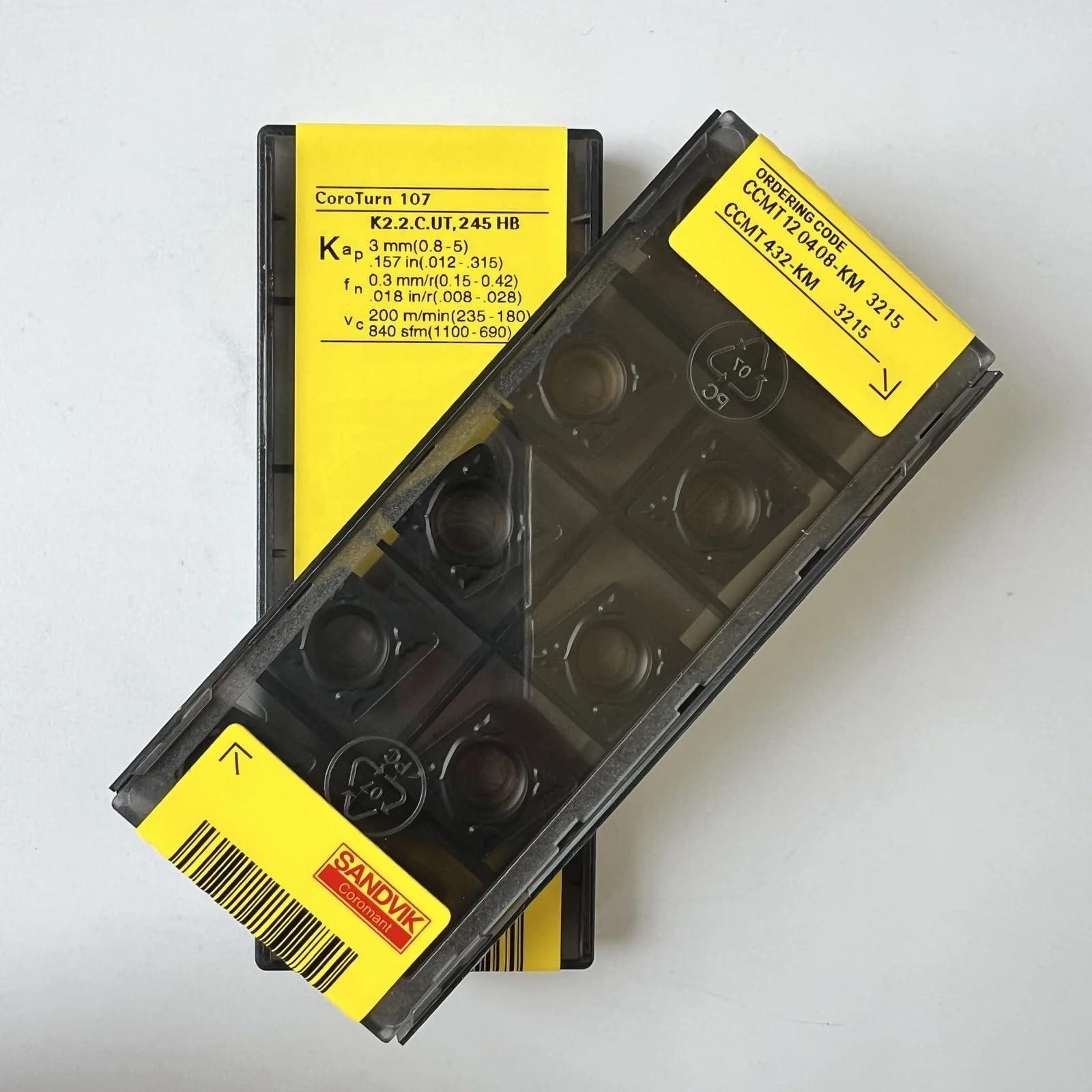 

Original Sandvik / CCMT120408-KM 3215 /CNC lathe carbide blade tool 10 Pcs