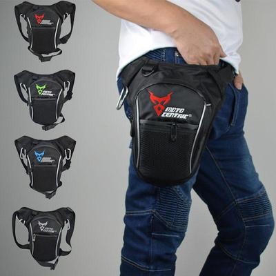 Moda Motosiklet Bacak Çantası Kalça Bel Çantası Su Geçirmez Motosiklet Çantası Açık Hava Günlük Bel Çantası Motosiklet Bisiklet Çantası Siyah