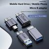 USB-A/Type-C To Micro B Data Transfer Adapter 7.5W Portable Convertor USB3.1 Gen2 High-speed for Hard Drive Cable Mobile Phone