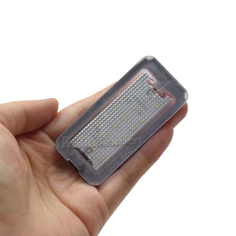 2PCS LED License Plate Light For Fiat 500 Abarth 500 2007-2020 6000K High Brightness Number Plate Lights No Error