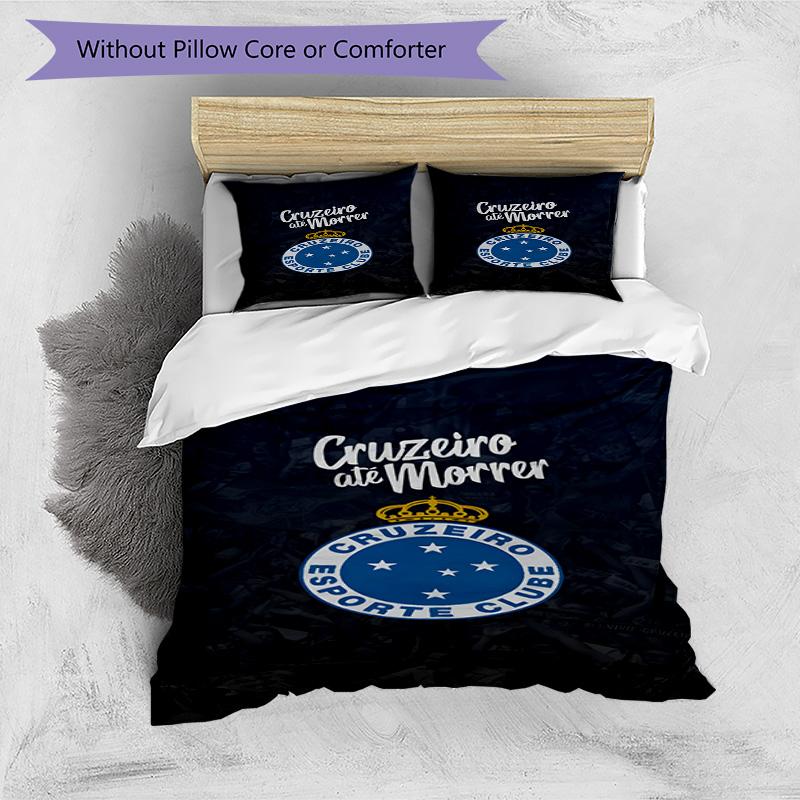 Cruzeiro Esporte Clube Printed Pattern Duvet Cover Set – includes 1 duvet cover and 2 matching pillowcases Bedroom decor Christmas gifts