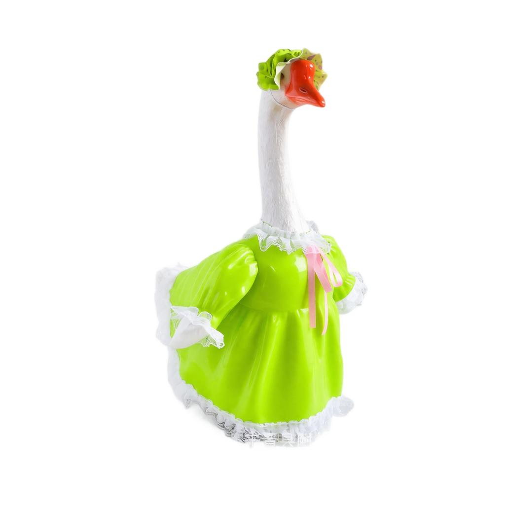 Porch Goose Outfit Holiday Costume Set with Dress and Bonnet Suitable for Indoor Outdoor Decorative Use