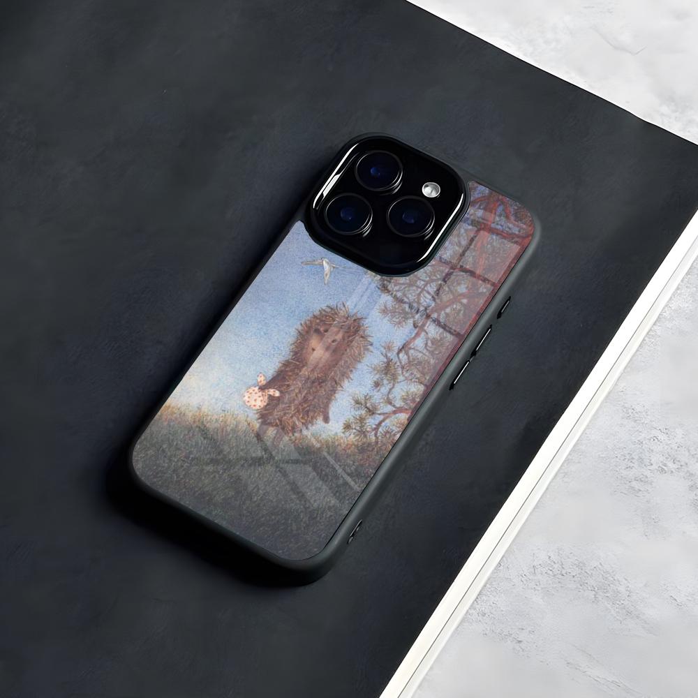 

Cute Hedgehog Phone Case For IPhone 17 Pro Max 16 15 14 13 11 Pro Max Plus Glass Phone Case iPhone 16 Pro Max