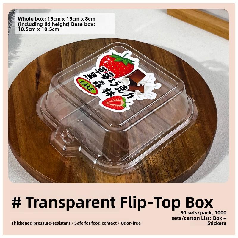 Transparent Tiramisu Packaging Box Cake Dishes Mousse Cutting Sweet Dessert Baking Western Pastries Separation Packing Box