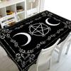 1pc Mystical Moon Pentagram Tablecloth, Polyester Printed, Rectangular Tablecloth, Perfect for Family Diningzyc