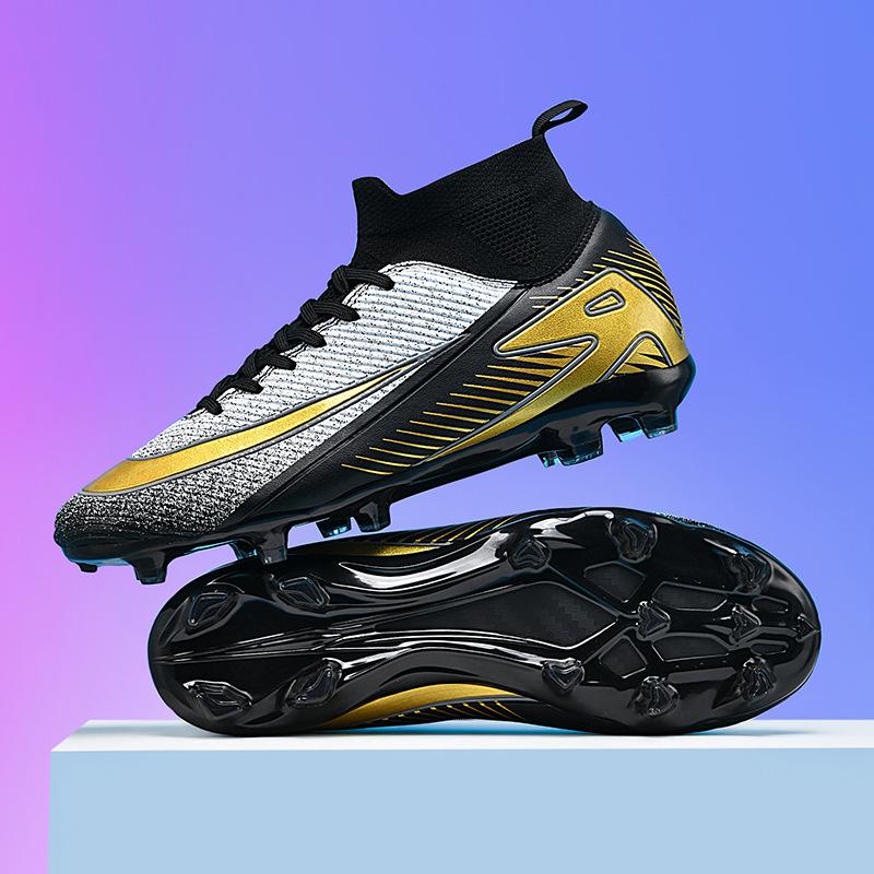 2025 New Football Shoes Women's Shoes Breathable High Spike Broken Nail Football Shoes Indoor Training Shoes