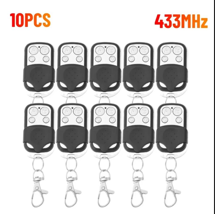 1-50PCS Universal Garage Door Control Wireless RF Remote Control 433MHz Electric Gate Remote Control Key Fob Controller