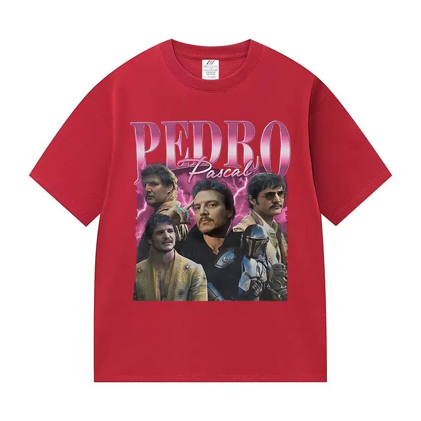 Pedro Pascal Dámské tričko s filmovým vzorem Retro Vysoce kvalitní Módní oblečení Vhodné pro muže i ženy Vintage oblečení