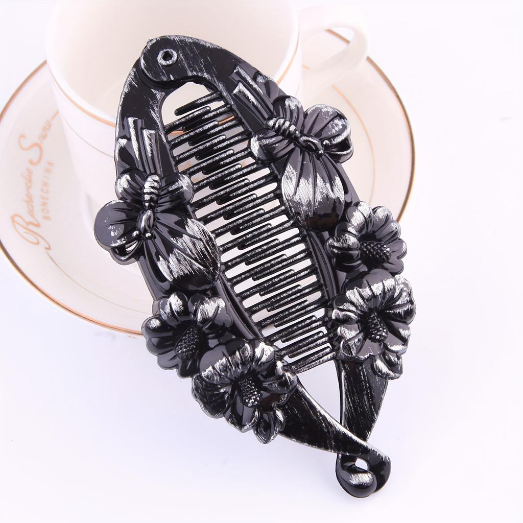 Retro Fish-Shaped Hair Clip, Bohemian Hairpin, Banana Clip, Barrettes, and Hair Styling Accessories for Ladies.