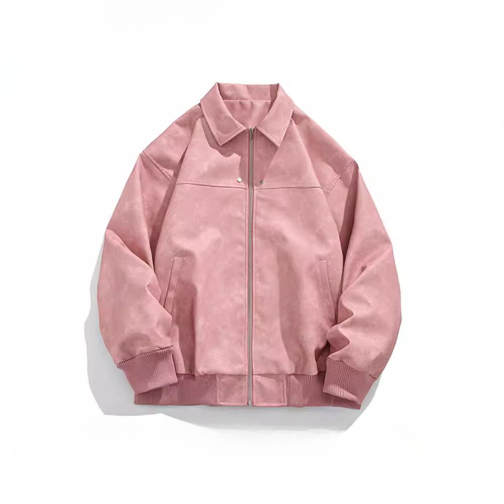 Retro Lapel Leather Jacket for Autumn Jacket for Men Maillard High-end Suede Couple Jacket