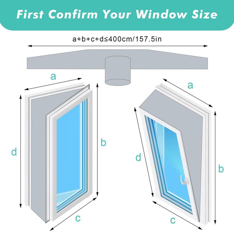Air Conditioner Dryer Window Vent Sealing Kit Air Conditioner Vent Sealing Cloth Kit for Home Dorm Apartment Rental Hotel