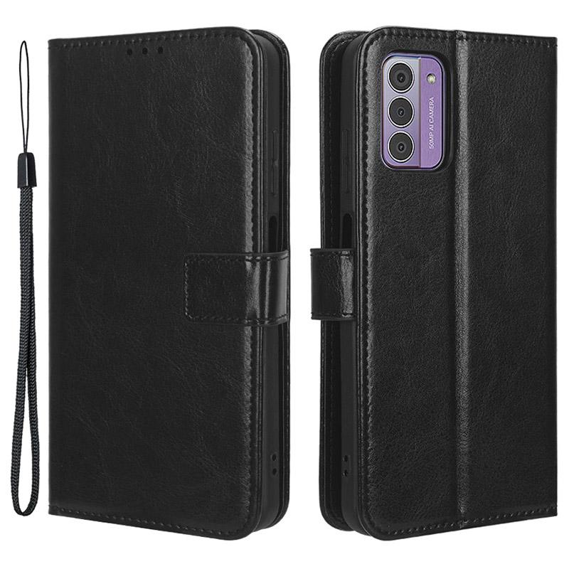 For Nokia G42 PU Leather Folio Flip Case Crazy Horse Texture Stand Wallet Phone Cover