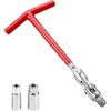 Osilly 3PCS Car Spark Plug Socket Wrench T-Handle Set, 16mm 5/8" & 21mm 13/16" Joint Spark Plug Socket Wrench Installer Remover Tool, Universal for
