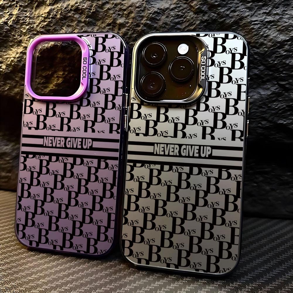 Phone Case Fashion Never Give Up For iPhone 17 16e 16 15 14 13 12 11 mini Pro Max X XR XSMAX Air Plus Anti Fall Matte Back Cover