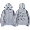 Sudadera con capucha con cremallera con estampado Stray Kids Kpop Maxident Estilo coreano Y2