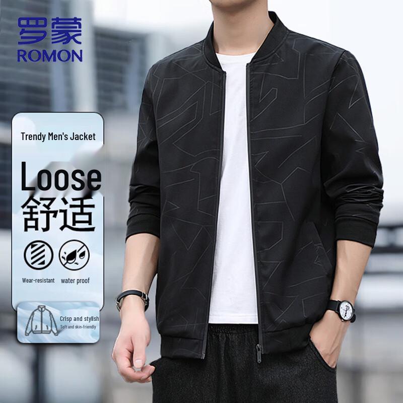 Romon Men s Stand-up Collar Business Casual Bomber Jacket XL